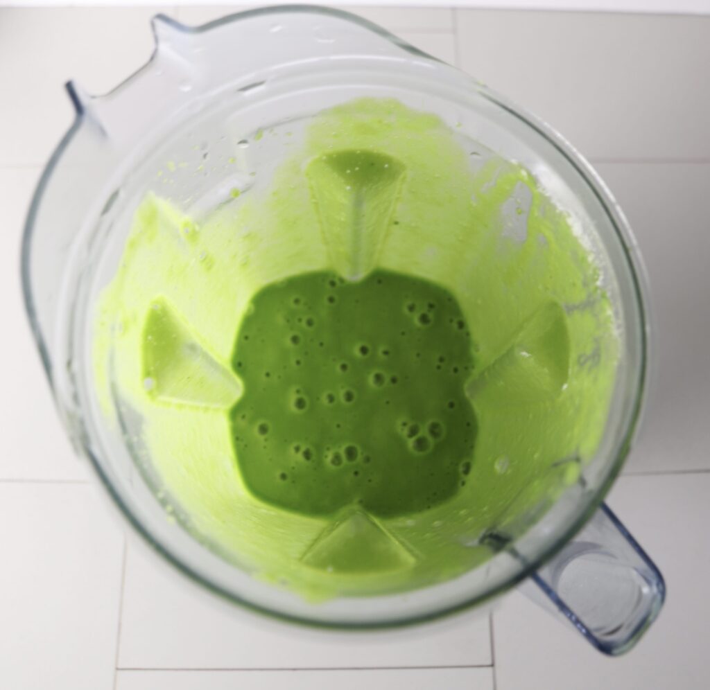 green smoothie in a blender