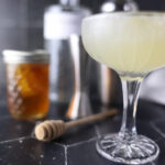 Bees Knee Cocktail in a coupe glass